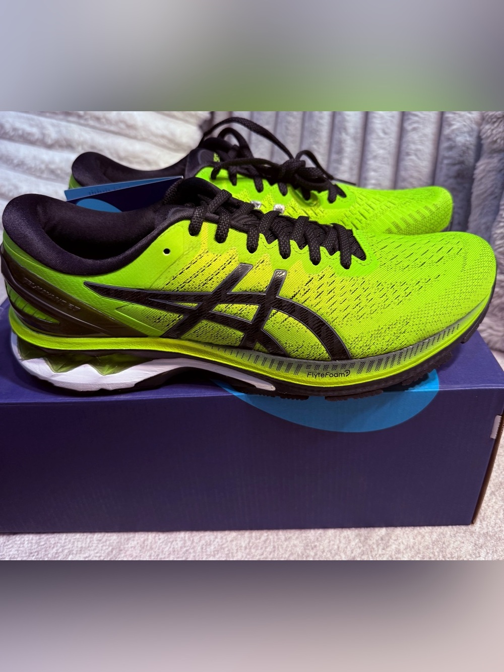 NWT and Box. Asics men’s running shoes- Gel Kayano 27. Size 11.